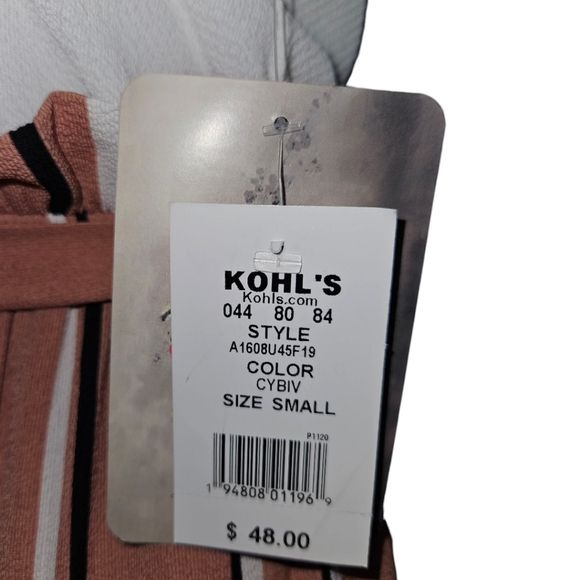 NWT Kohl's Lily Rose Ruffled Waist Tie Adjustable Tank Romper - Picture 3 of 3